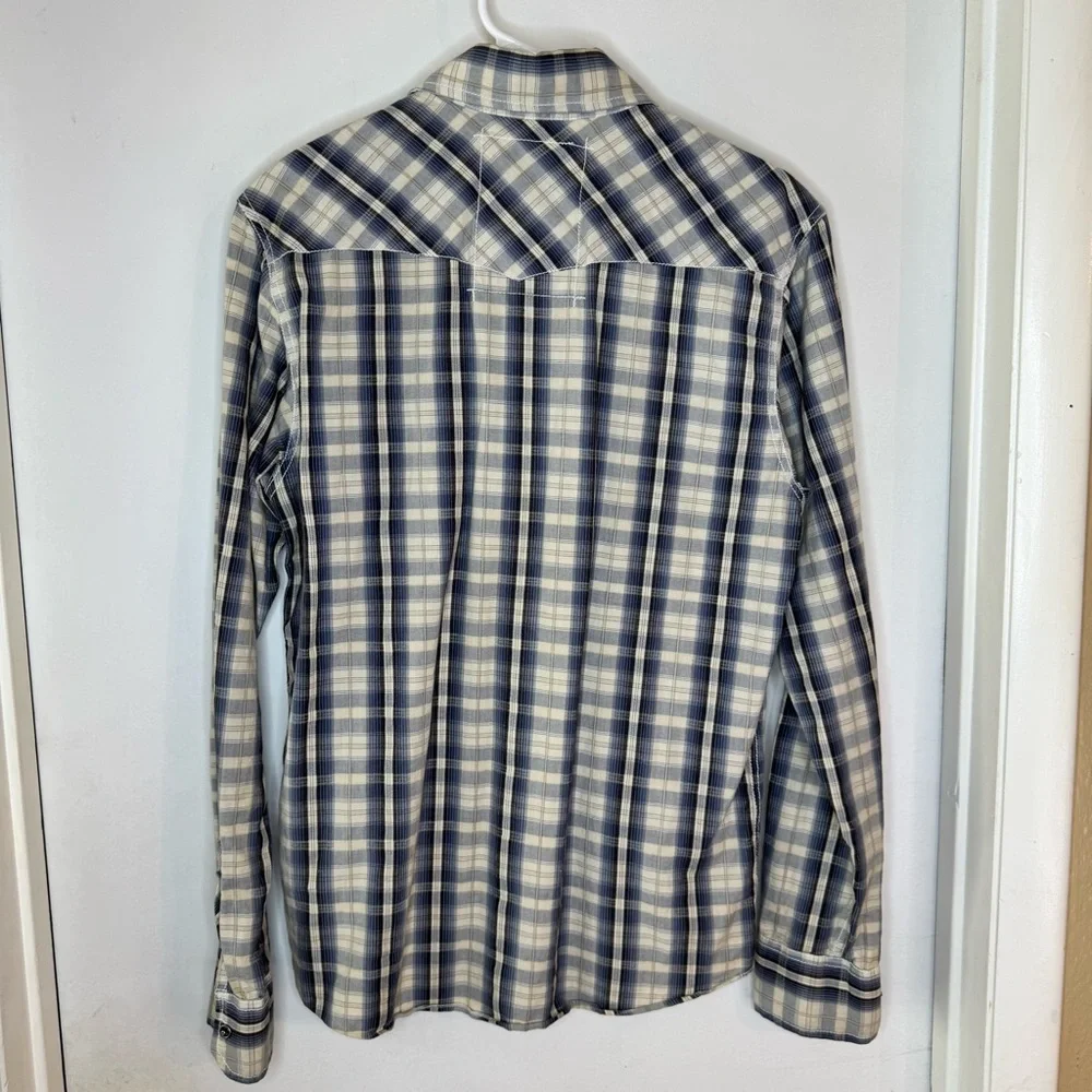 Scotch & Soda Blue Plaid Men's Button Down Shirt